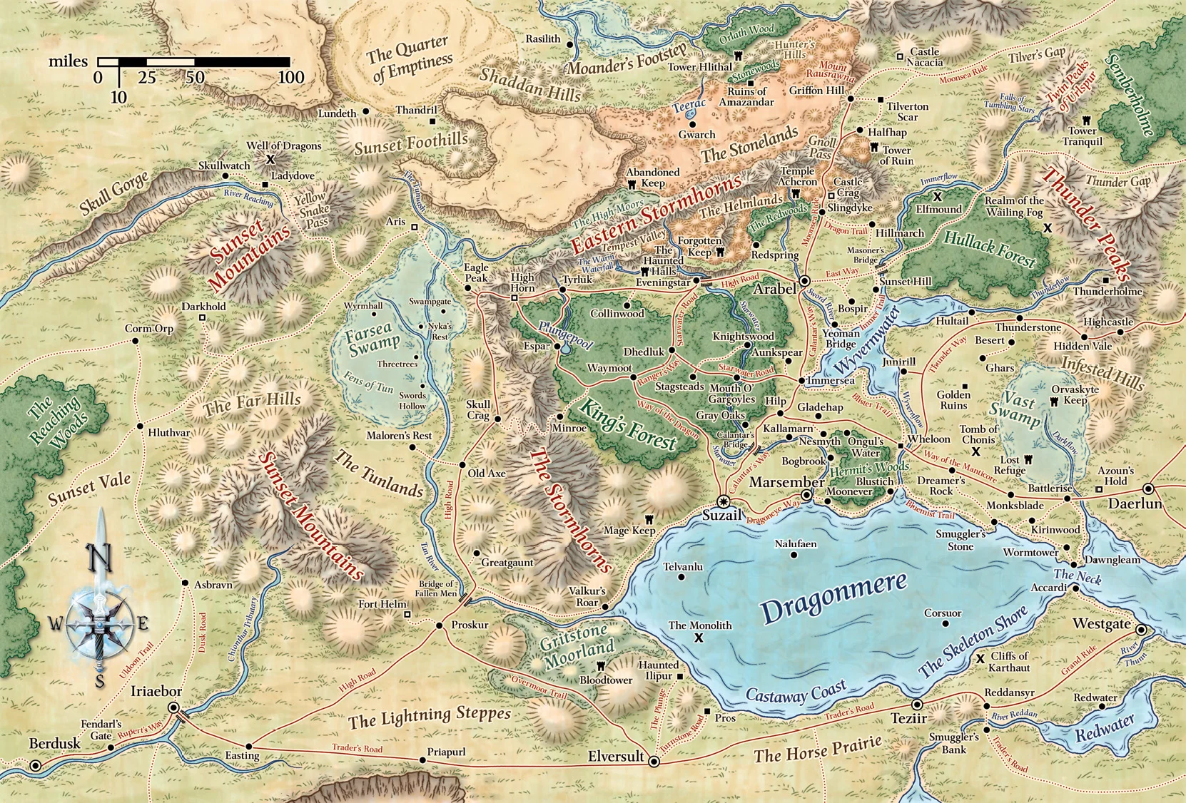 Interactive map of Cormyr