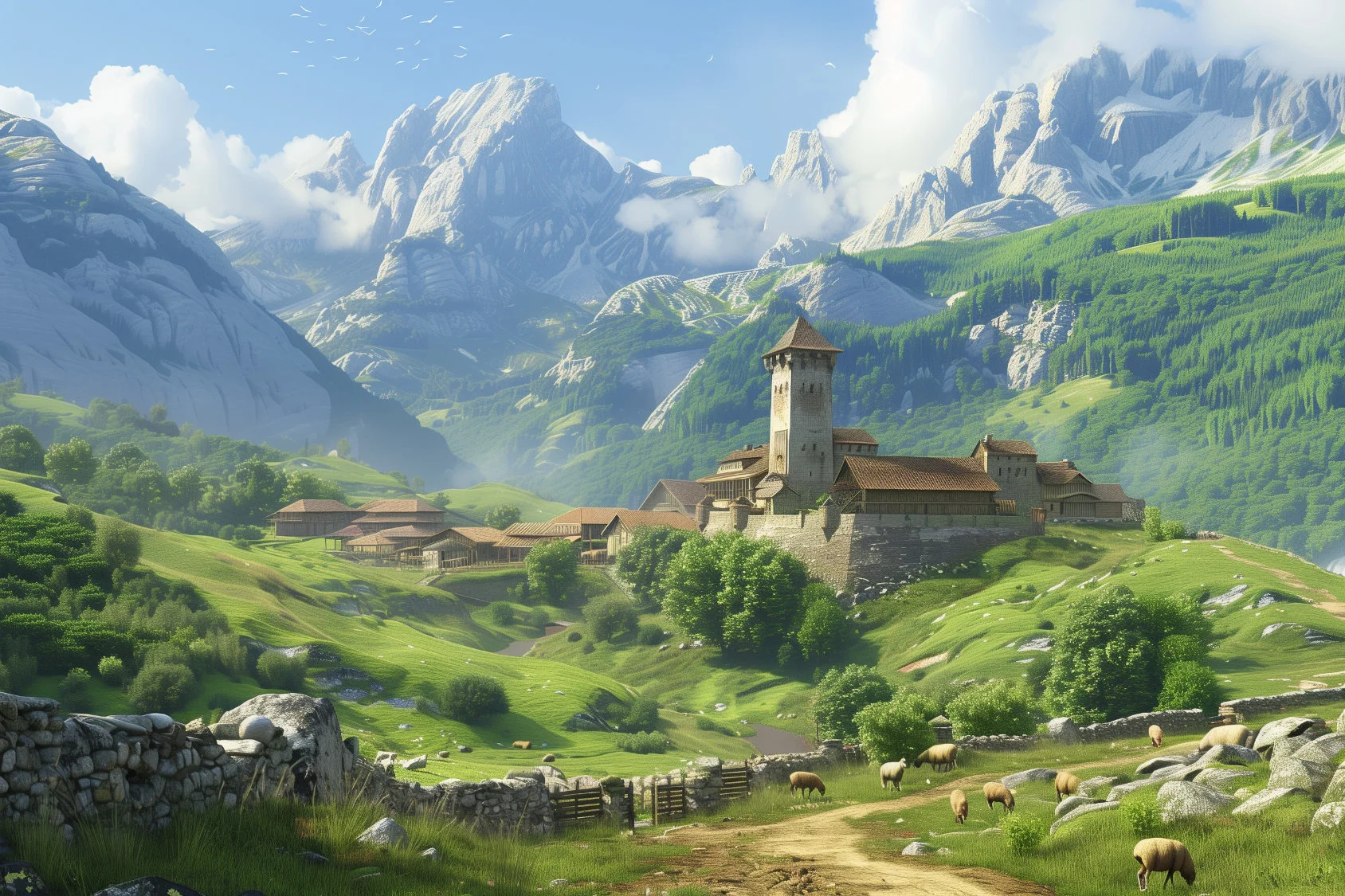 Huthduth – Monastic Keep of Chauntea in the Storm Horns